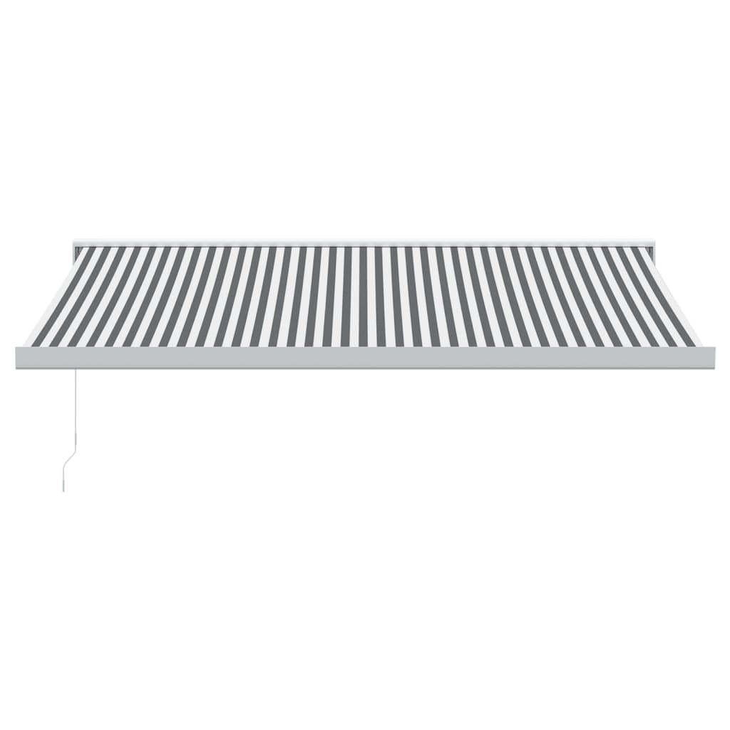 VidaXL Auvent extensible 4,5x3 m tissu et aluminium anthracite et blanc