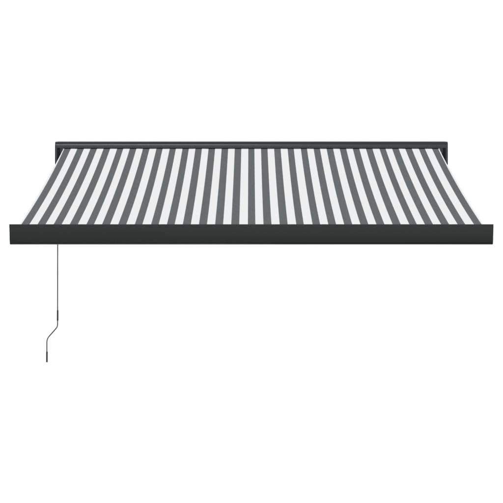 VidaXL Auvent extensible 3x2,5 m tissu et aluminium anthracite et blanc