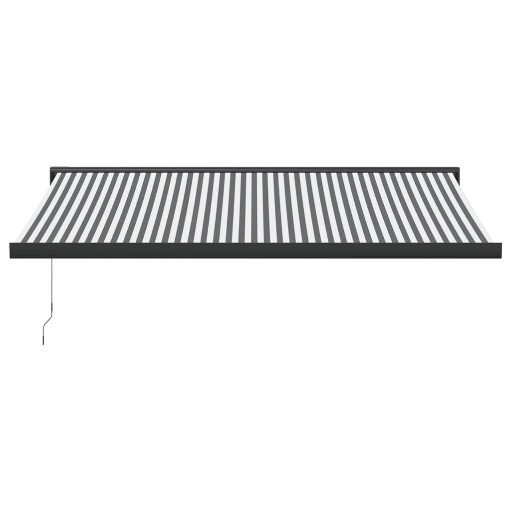 VidaXL Auvent extensible 4x3 m tissu et aluminium anthracite et blanc