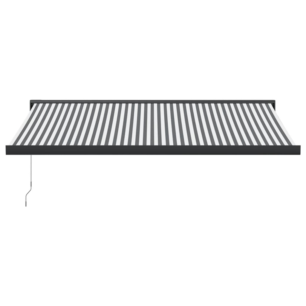 VidaXL Auvent extensible 4,5x3 m tissu et aluminium anthracite et blanc
