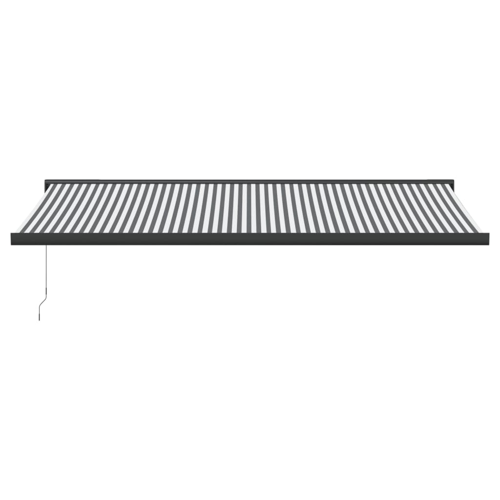 VidaXL Auvent extensible 5x3 m tissu et aluminium anthracite et blanc
