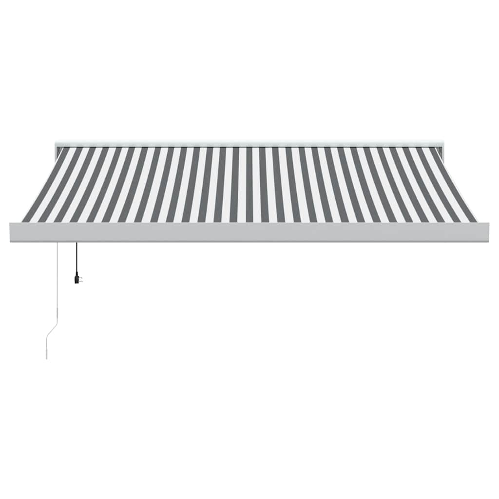 VidaXL Auvent extensible 3x2,5 m tissu et aluminium anthracite et blanc