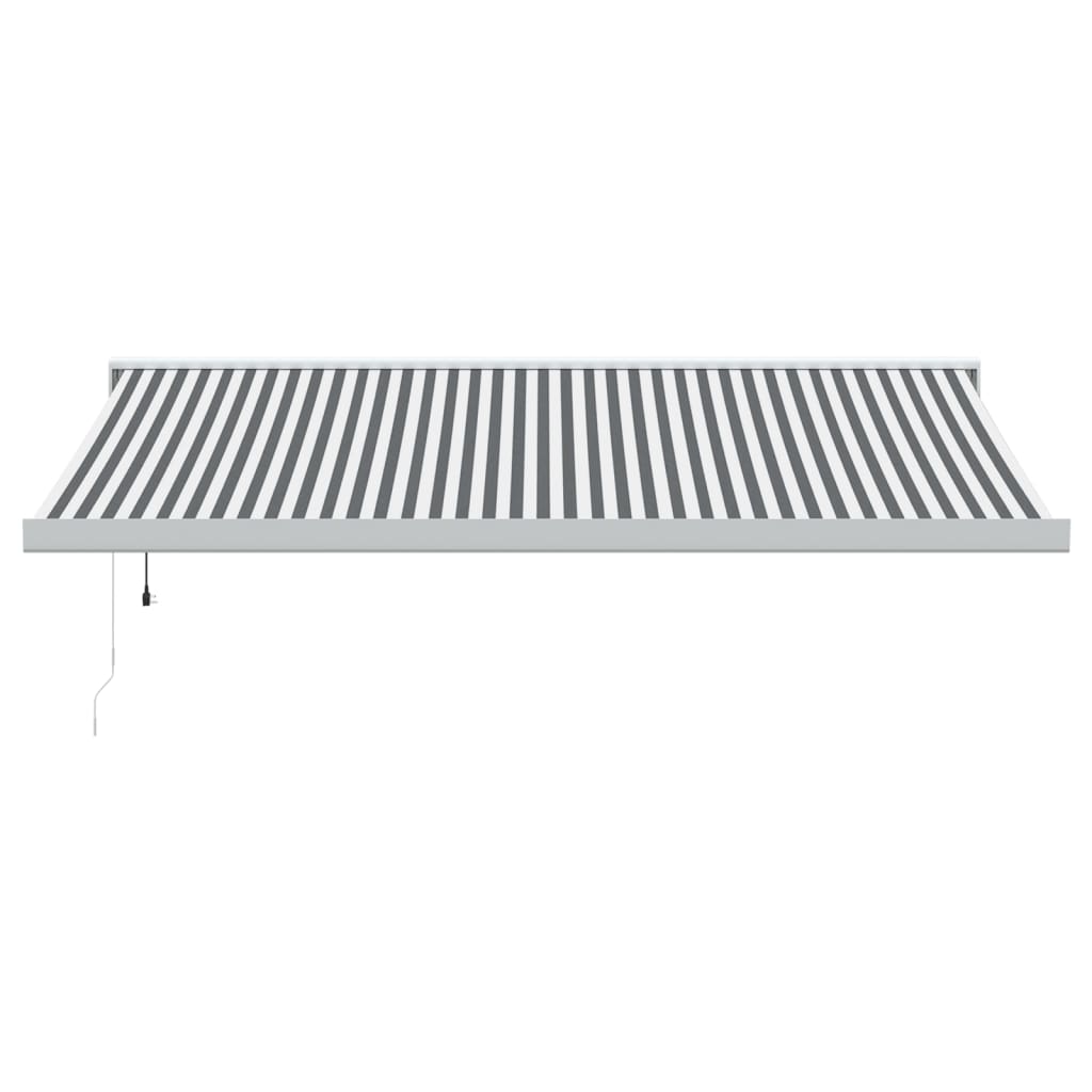 VidaXL Auvent extensible 4,5x3 m tissu et aluminium anthracite et blanc