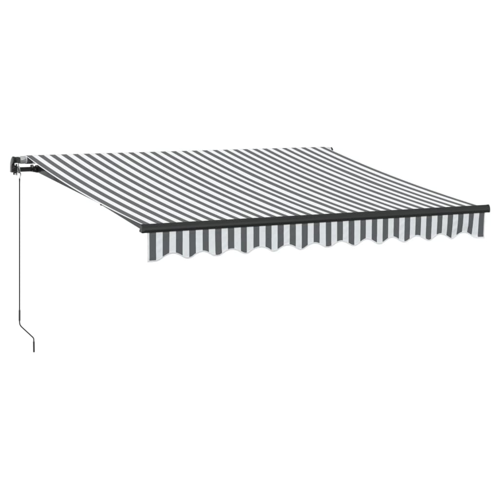 VidaXL Auvent extensible manuellement et LED 300x250 cm anthracite et blanc