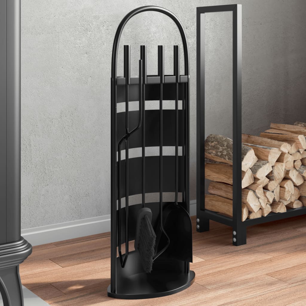 Vidaxx ensemble d'outils de cheminée 5 pièces 23x15x66 cm acier