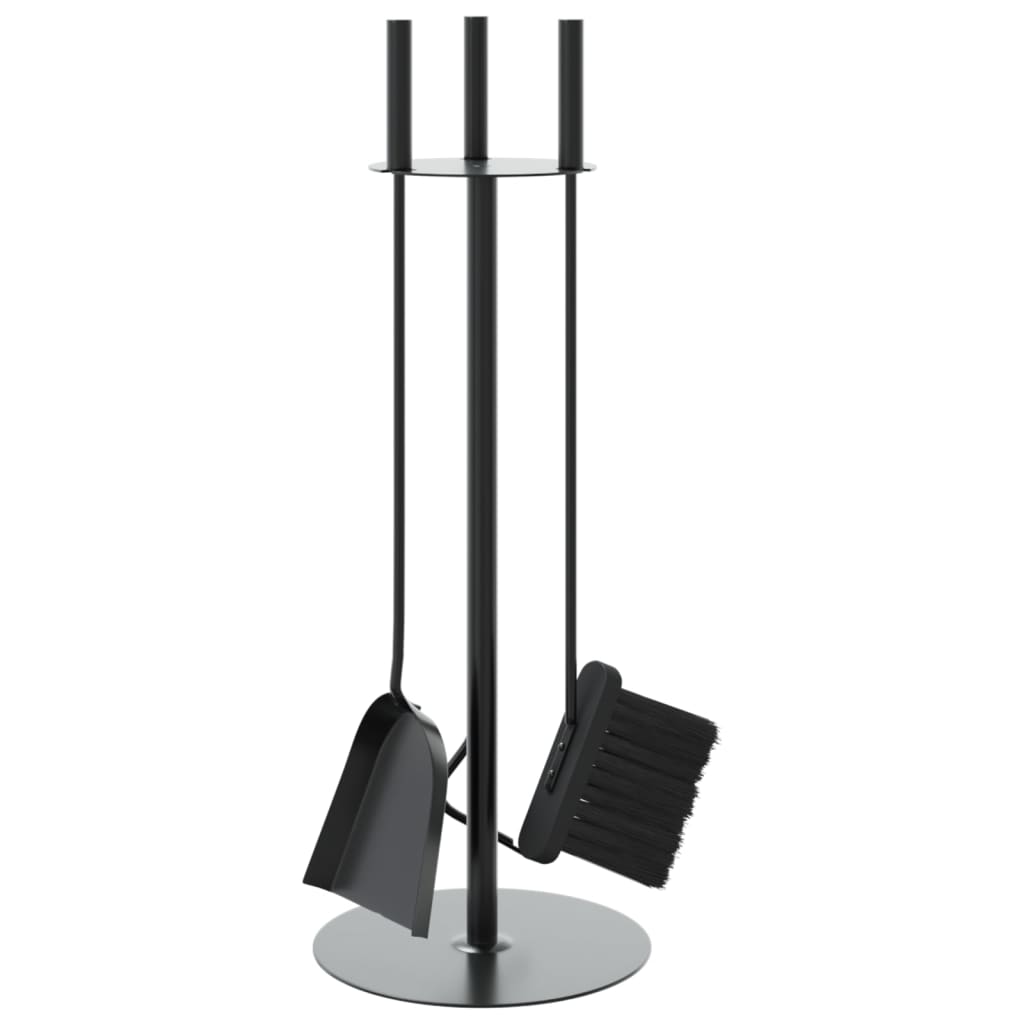 Vidaxxl ensemble d'outils de cheminée 4 pièces 22x59 cm acier