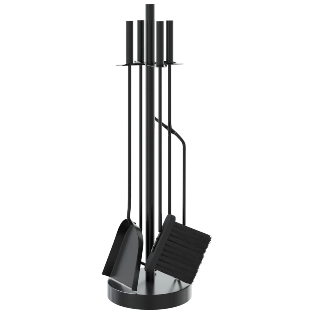 Vidaxx ensemble d'outils de cheminée 5 pièces 18x66 cm acier