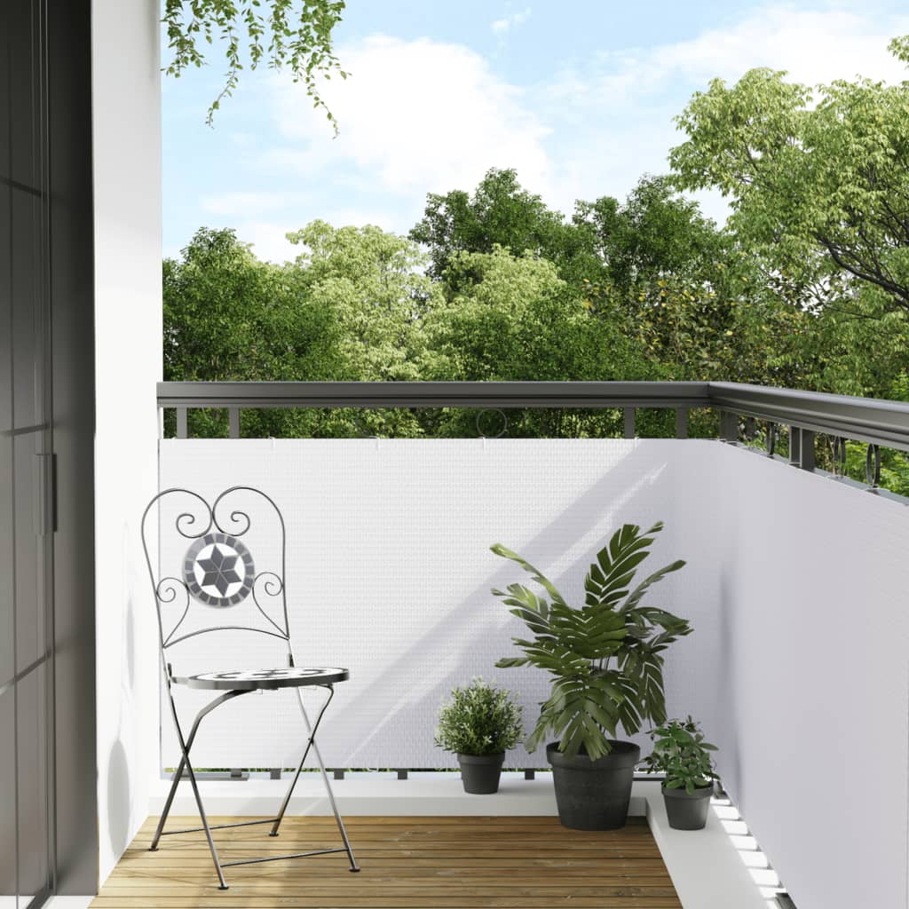 Vidaxx paravent de balcon 400x100 cm poly rotin blanc