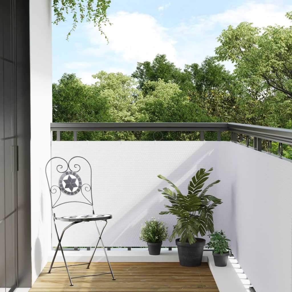 Vidaxx paravent de balcon 500x80 cm poly rotin blanc