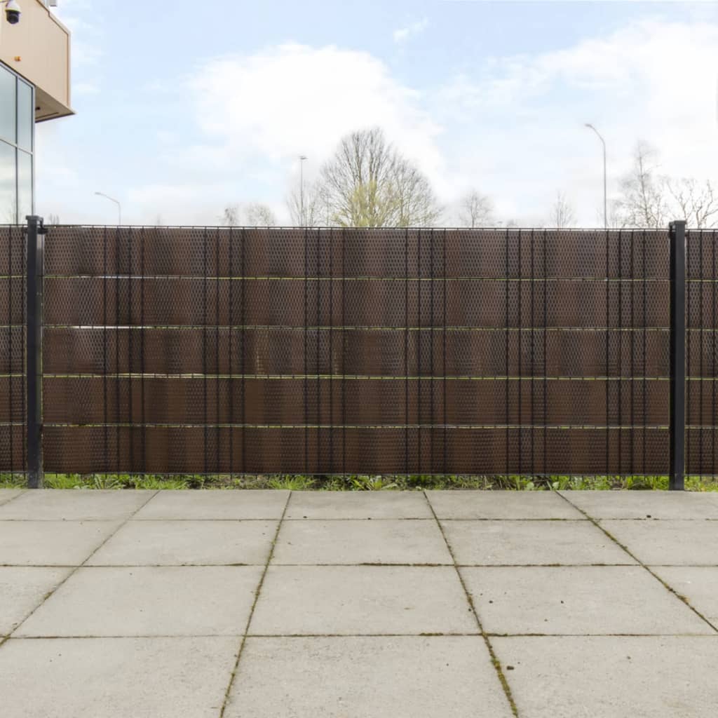 Vidaxx paravents de balcon 5 pcs 255x19 cm poly rotin marron et noir