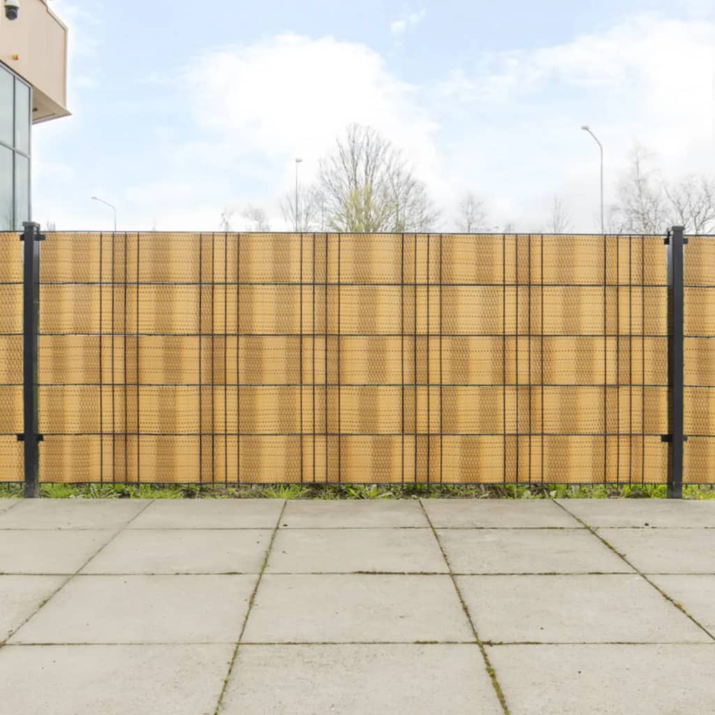Vidaxx paravents de balcon 5 pcs 255x19 cm poly rotin marron clair