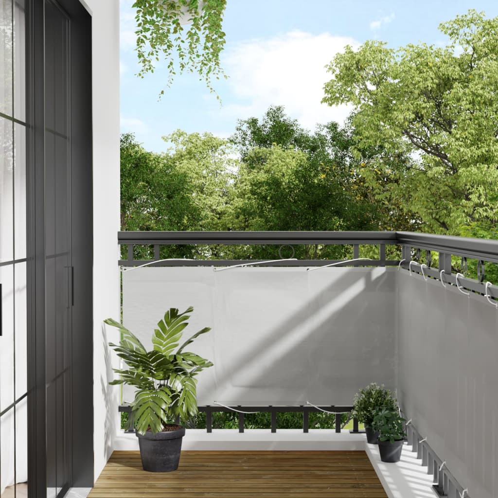 Paravent de balcon Vidaxx 75x600 cm 100% polyester oxford gris clair