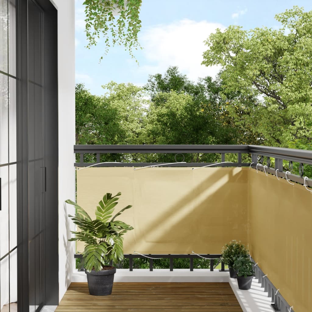 VidaXL Paravent de balcon 75x800 cm 100% polyester oxford couleur sable