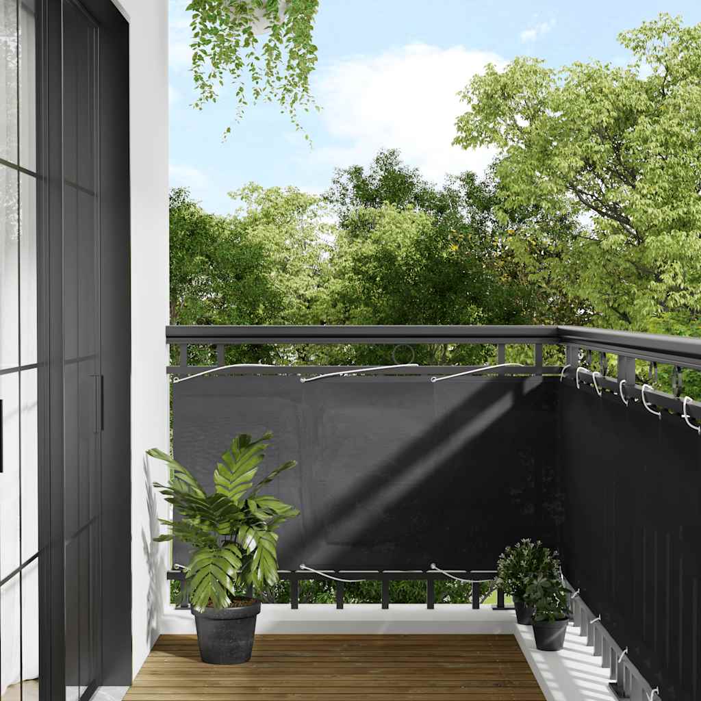 Paravent de balcon Vidaxx 75x800 cm 100% polyester oxford anthracite