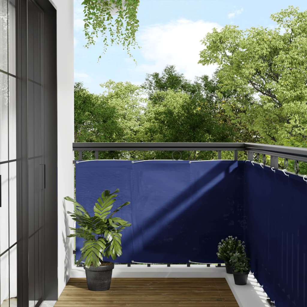 VidaXL Paravent de balcon 90x700 cm 100% polyester oxford bleu