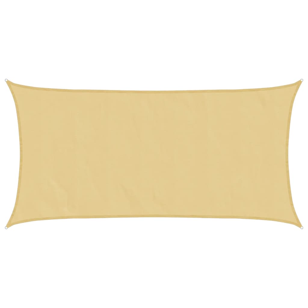 Vidaxl voile d'ombrage 5x2,5 m 100% polyester oxford couleur sable