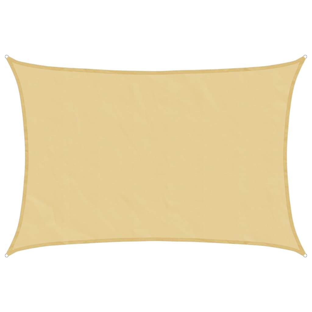 Vidaxl voile d'ombrage 7x6 m 100% polyester oxford couleur sable
