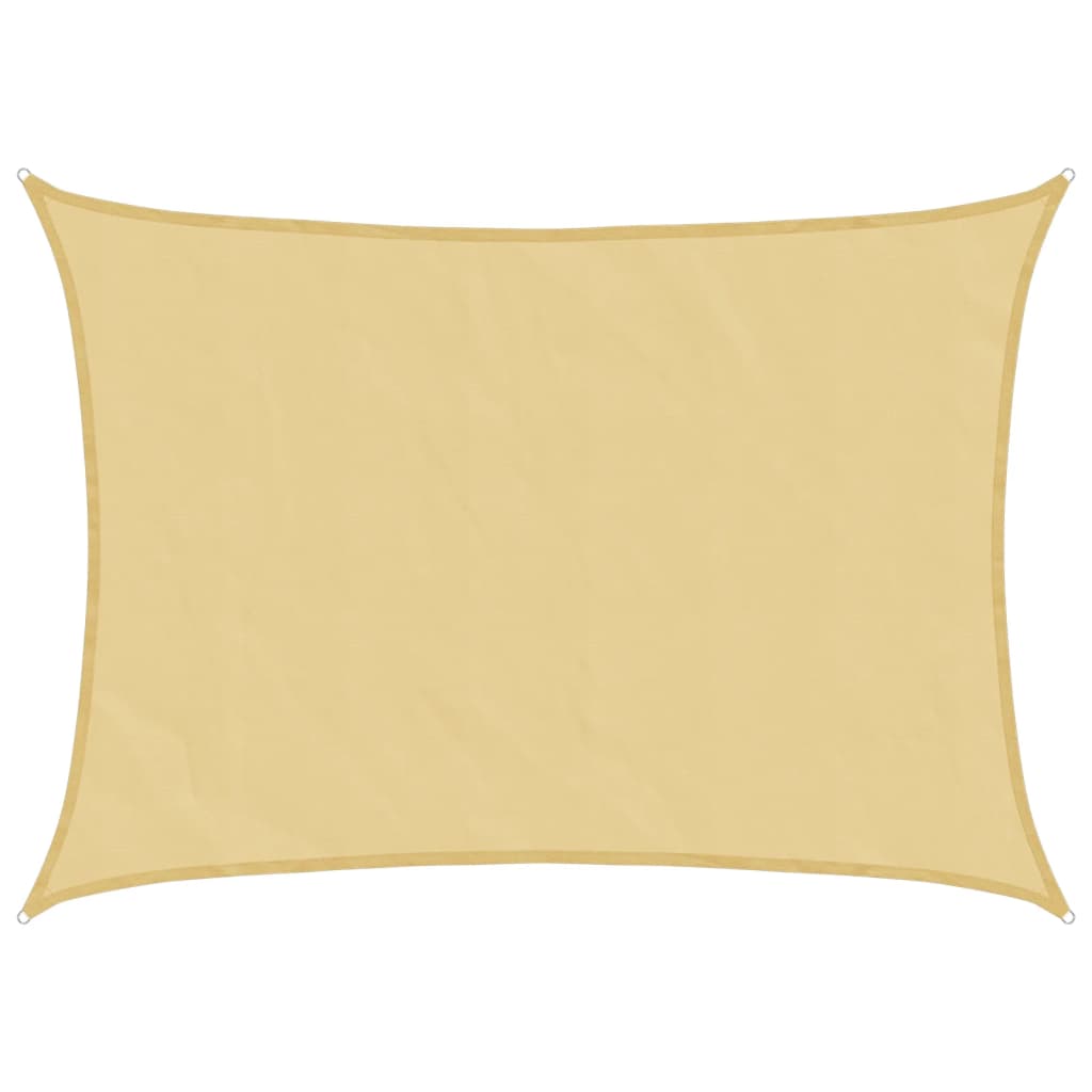 Vidaxl voile d'ombrage 8x6 m 100% polyester oxford couleur sable
