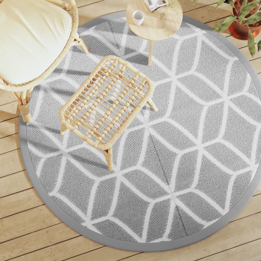 Vidaxx tapis d'extérieur arakil ø160 cm polypropylène gris