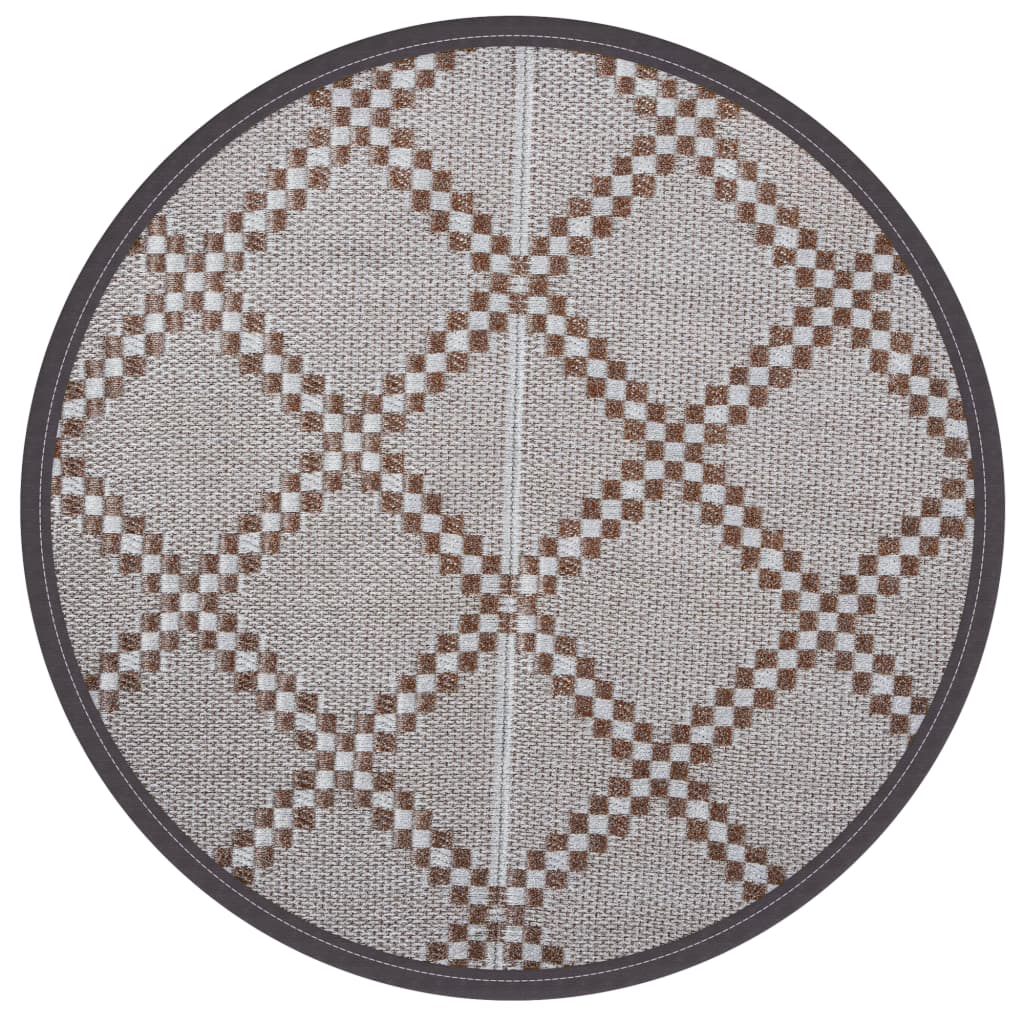 Vidaxx tapis d'extérieur arakil ø200 cm polypropylène marron