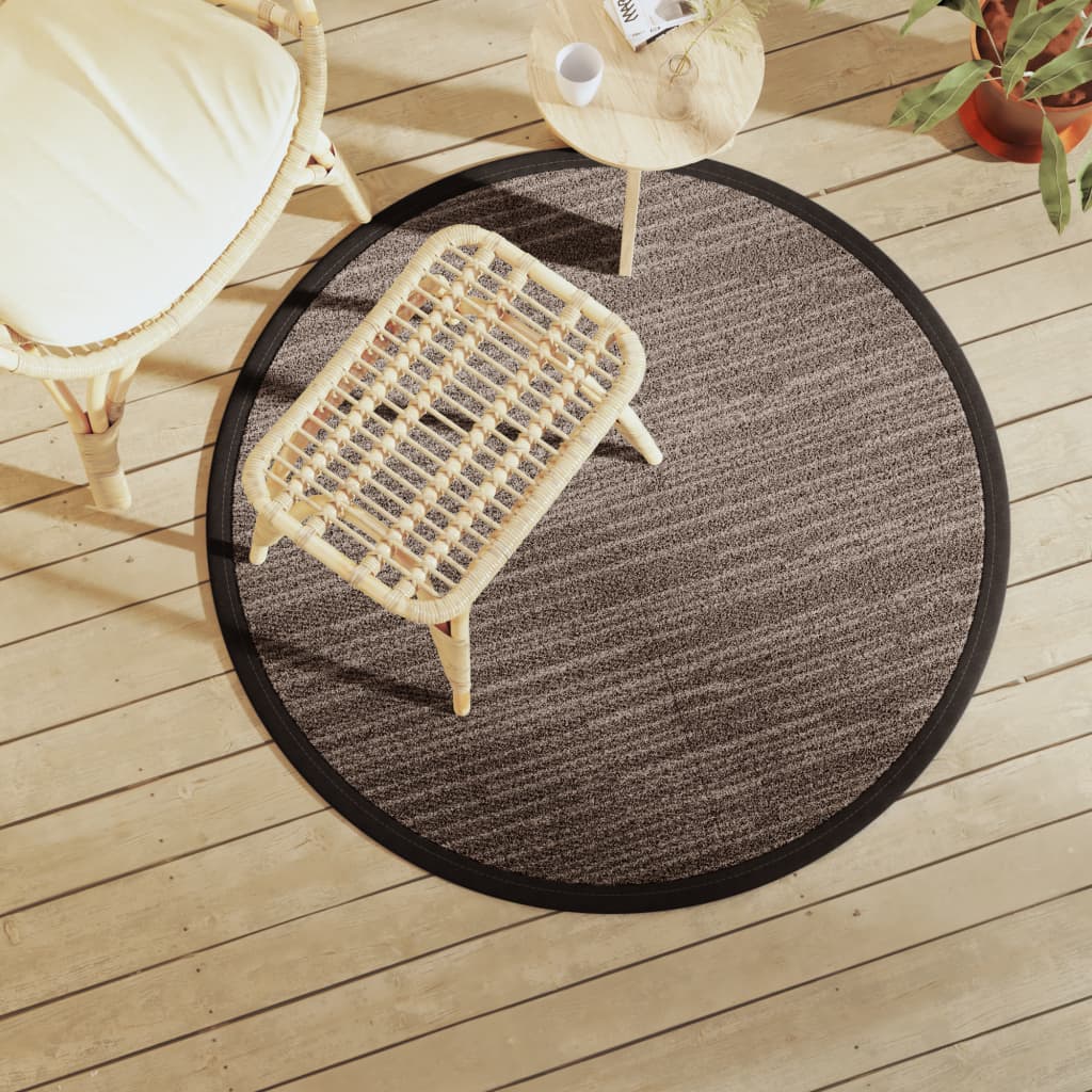 Vidaxx tapis d'extérieur arakil ø 120 cm polypropylène marron