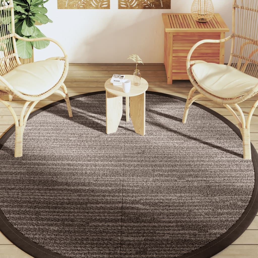 Vidaxx tapis d'extérieur arakil ø200 cm polypropylène marron