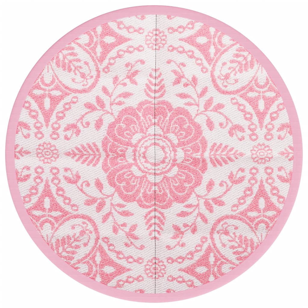 VidaXL Tapis d'extérieur Ø160 cm polypropylène rose
