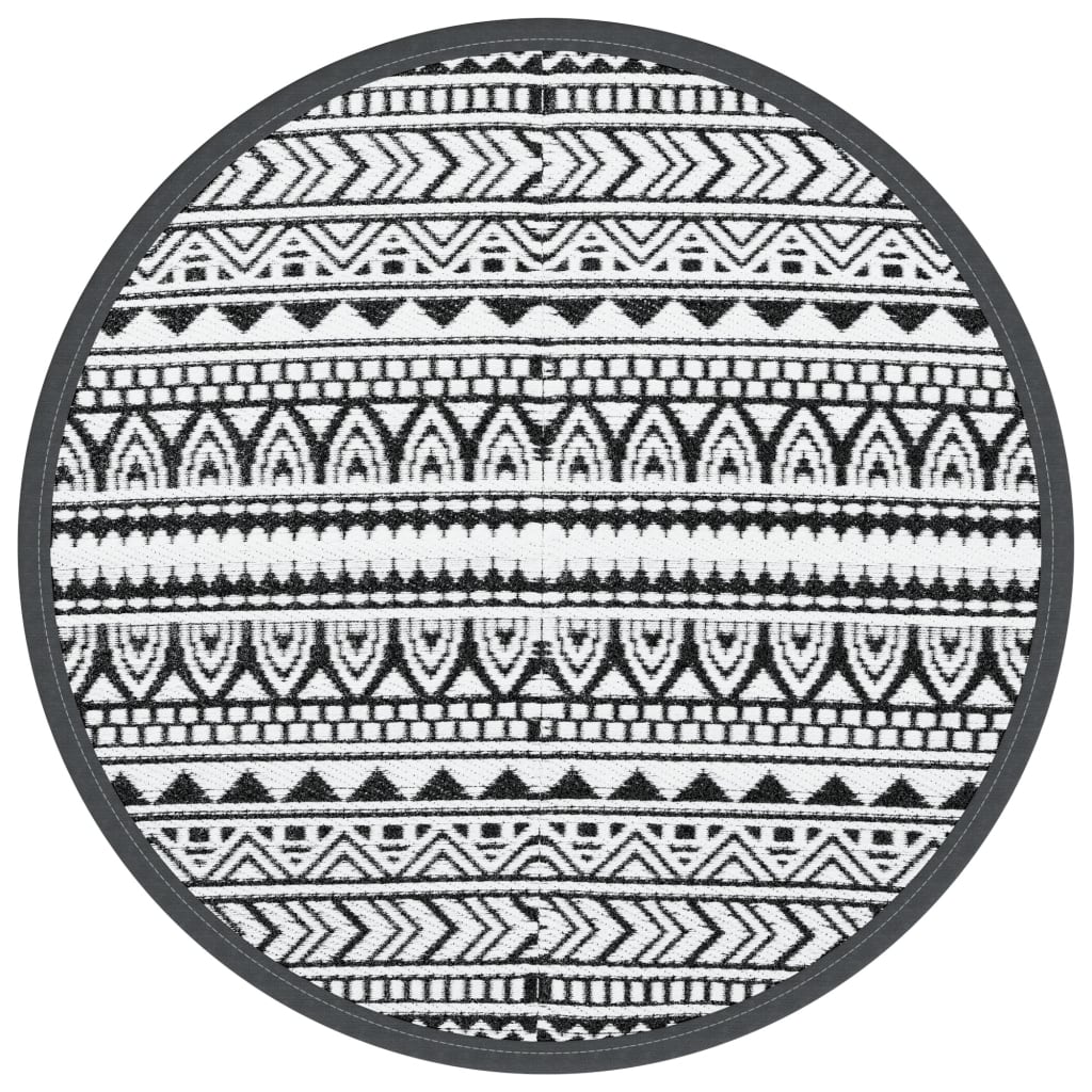 Vidaxx tapis d'extérieur arakil ø 200 cm polypropylène noir