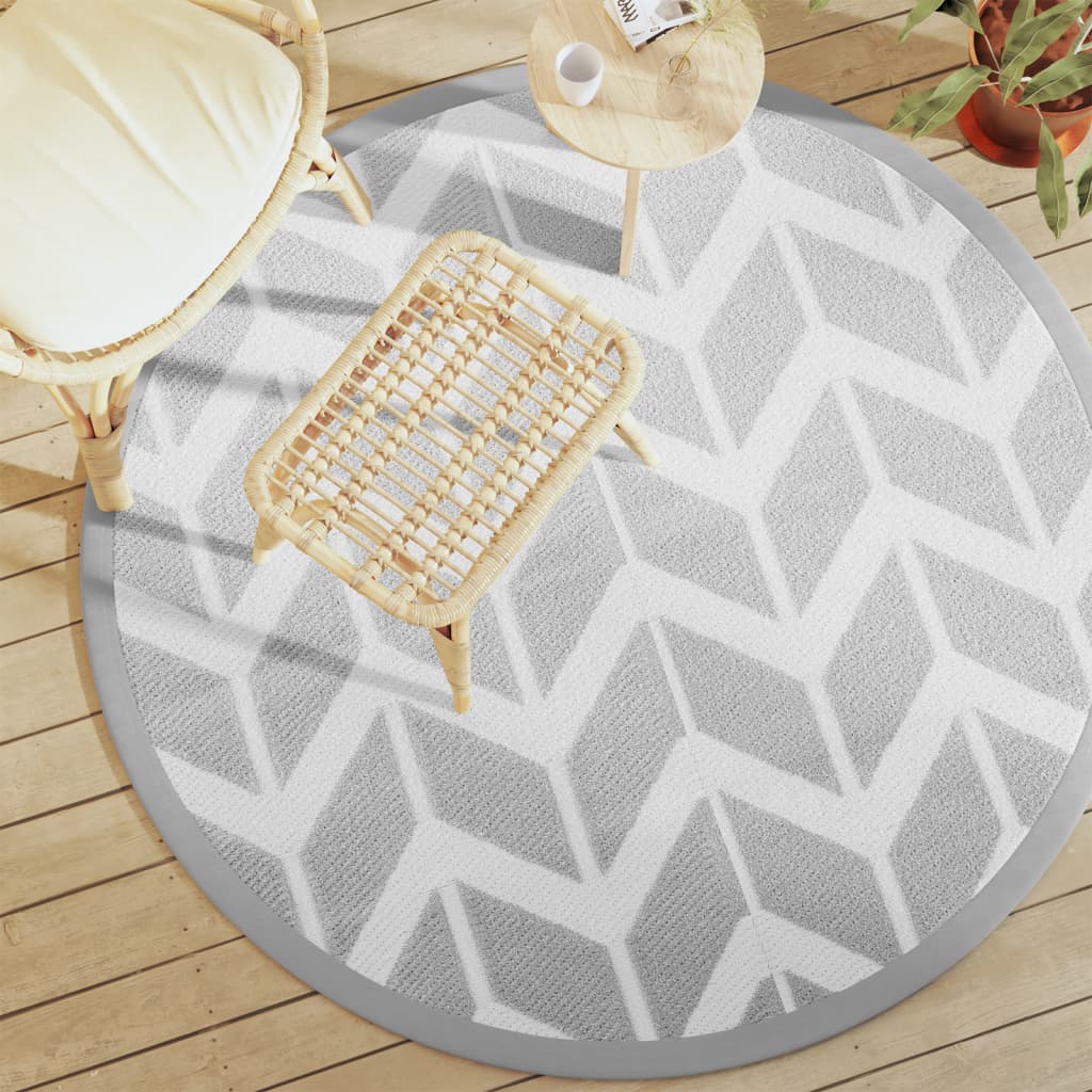 Vidaxx tapis d'extérieur arakil ø160 cm polypropylène gris
