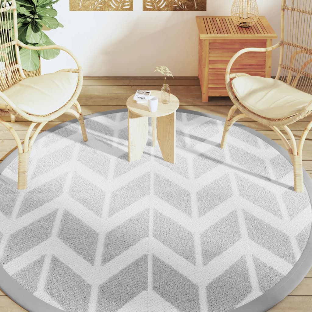 Vidaxx tapis d'extérieur arakil ø 200 cm polypropylène gris