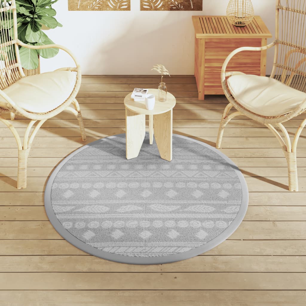 Vidaxx tapis d'extérieur arakil ø120 cm pp gris