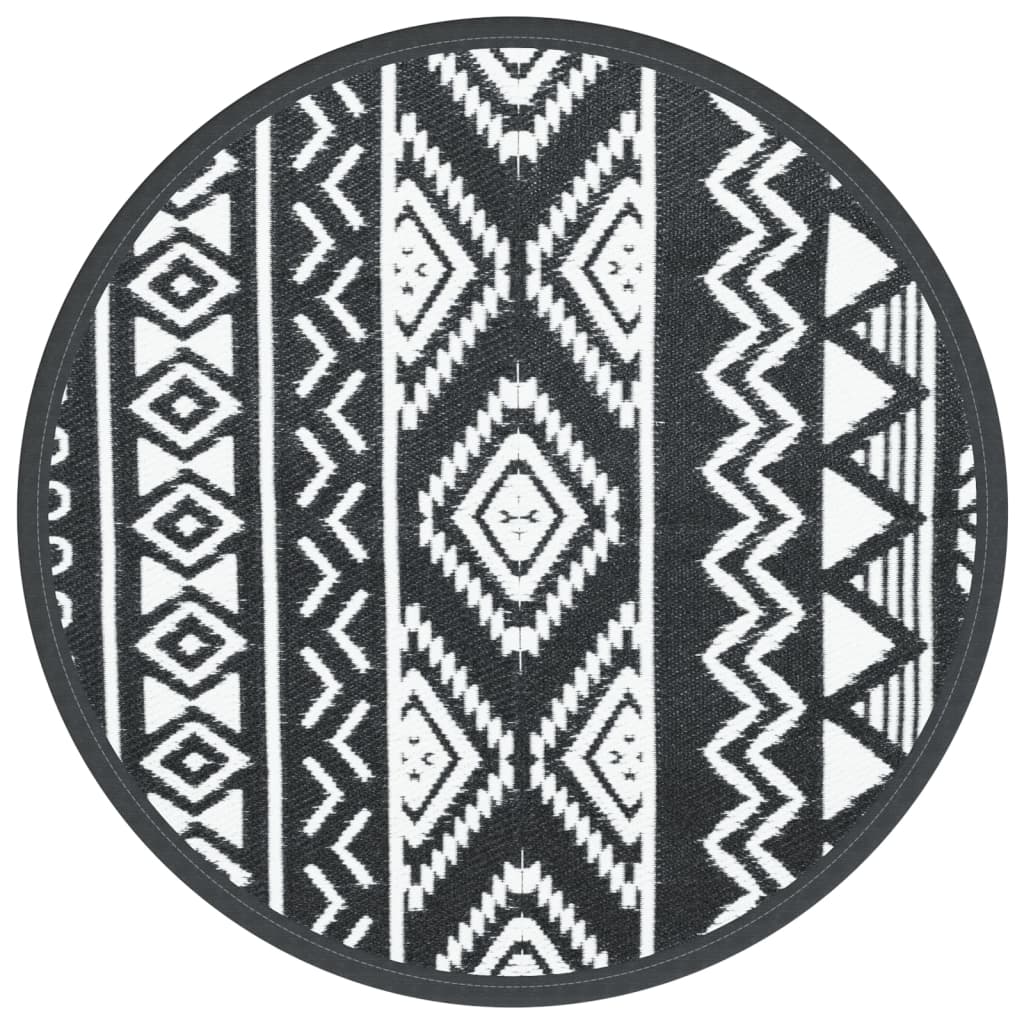 Vidaxx tapis d'extérieur arakil ø160 cm polypropylène noir