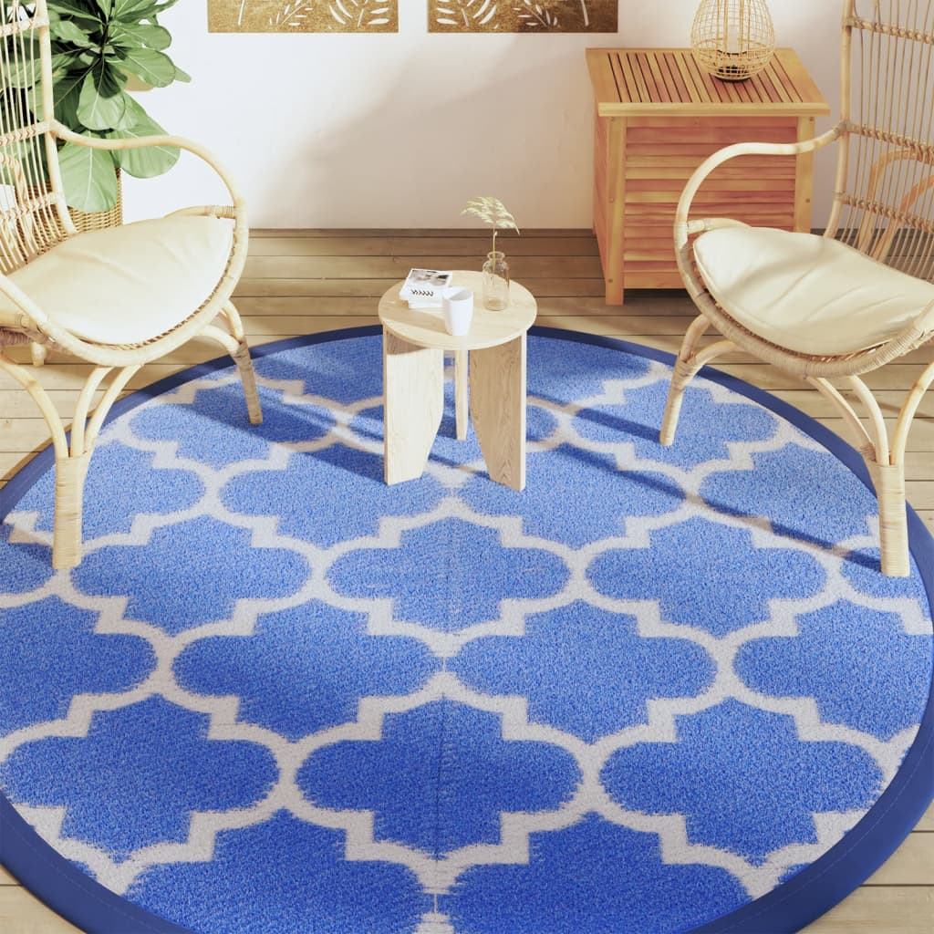 Vidaxx tapis d'extérieur arakil ø 200 cm polypropylène bleu