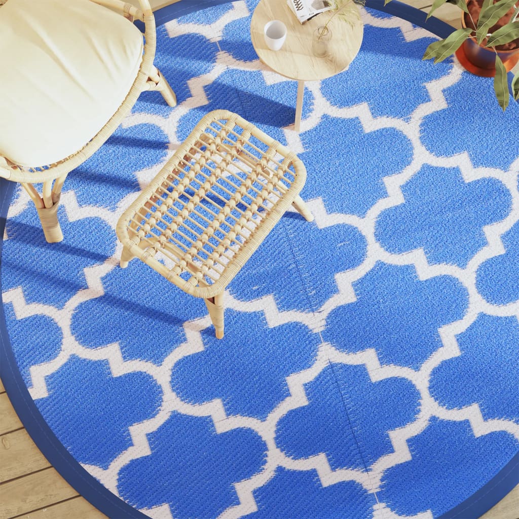 Vidaxx tapis d'extérieur arakil ø 200 cm polypropylène bleu