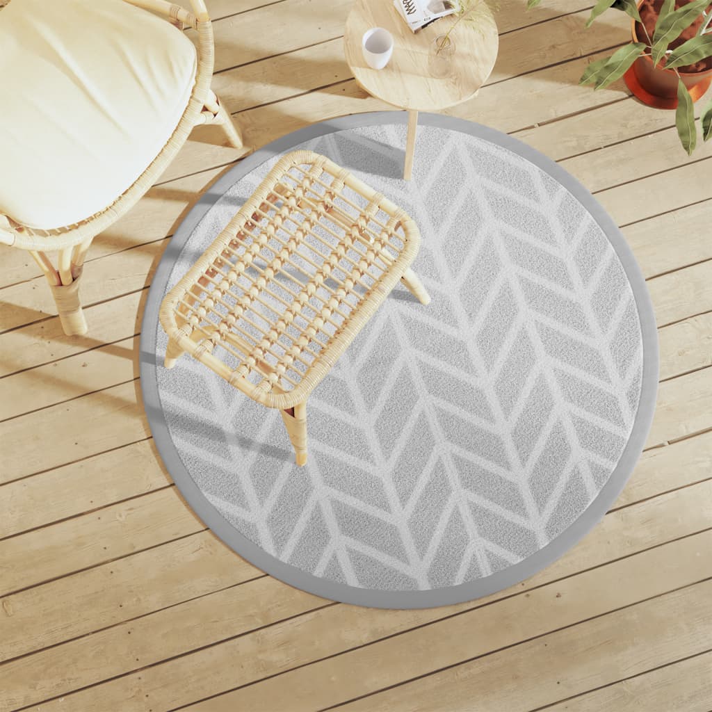 Vidaxx tapis d'extérieur arakil ø120 cm pp gris