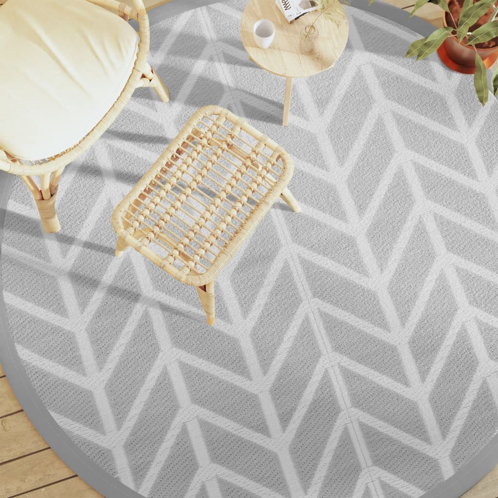 Vidaxx tapis d'extérieur arakil ø 200 cm polypropylène gris