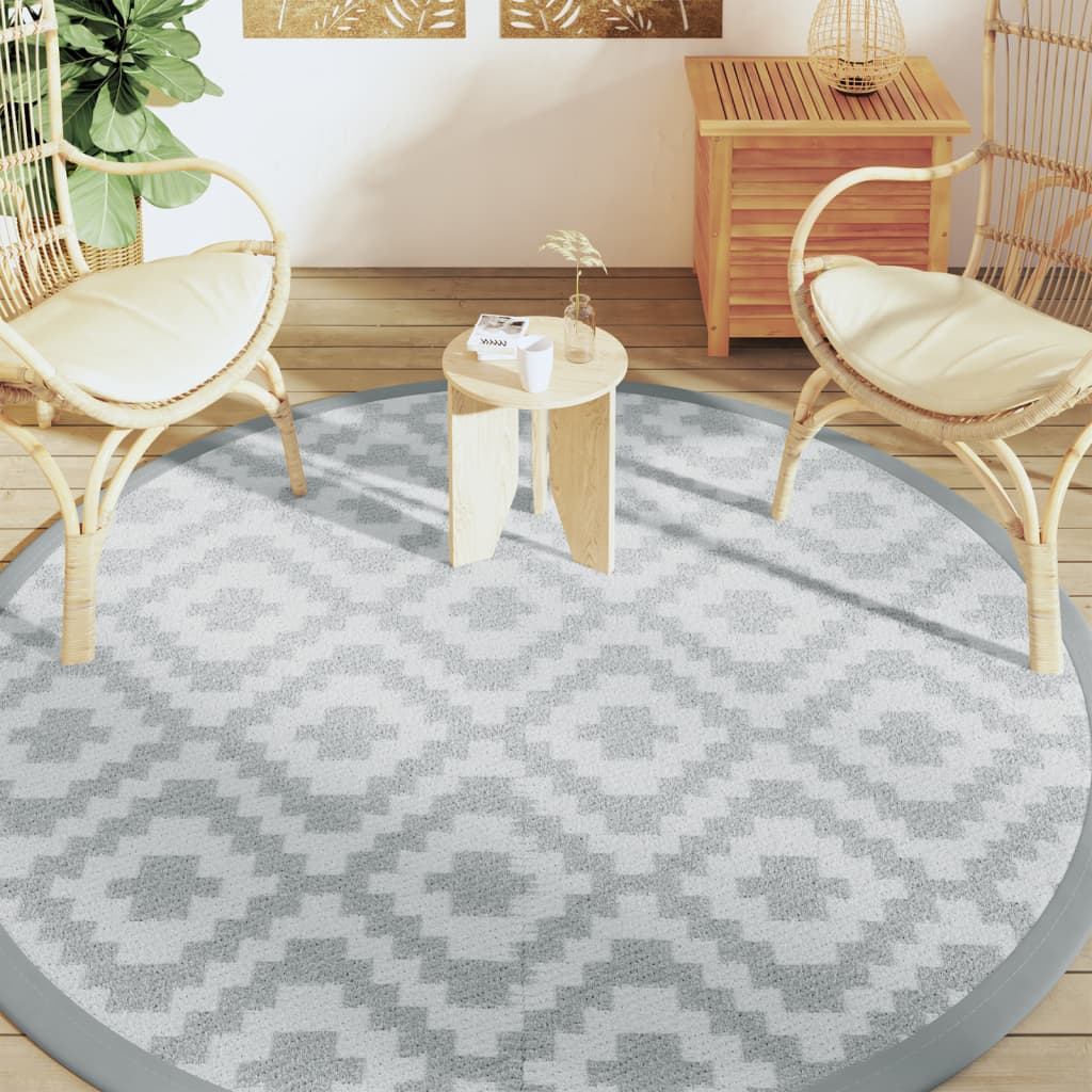 Vidaxx tapis d'extérieur arakil ø 200 cm polypropylène gris