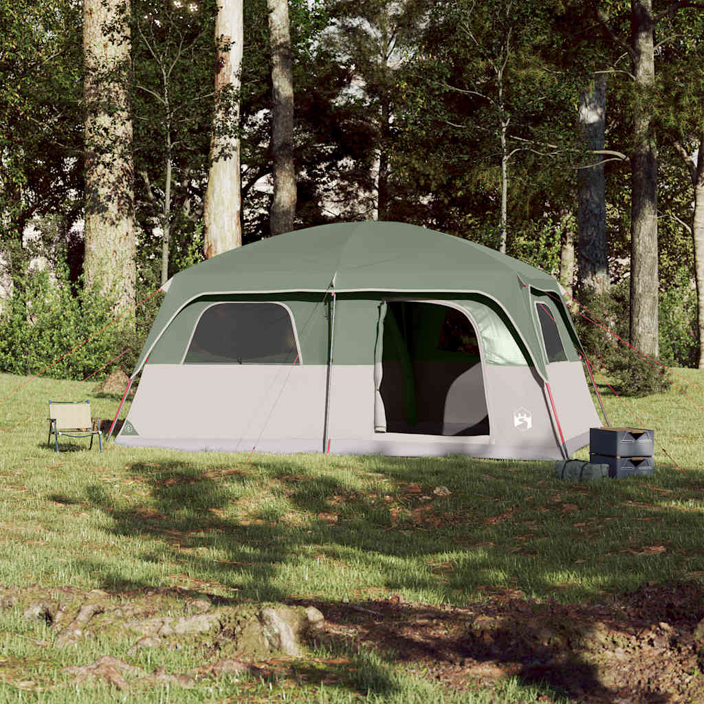 VidaXL tente familiale 10 personnes imperméable vert