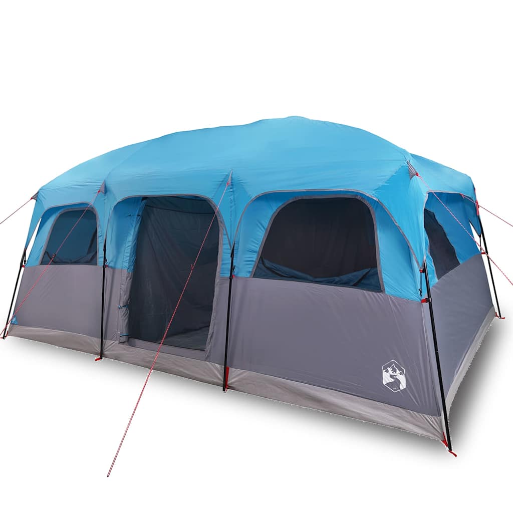 Tente familiale VidaXL 9 personnes imperméable bleue