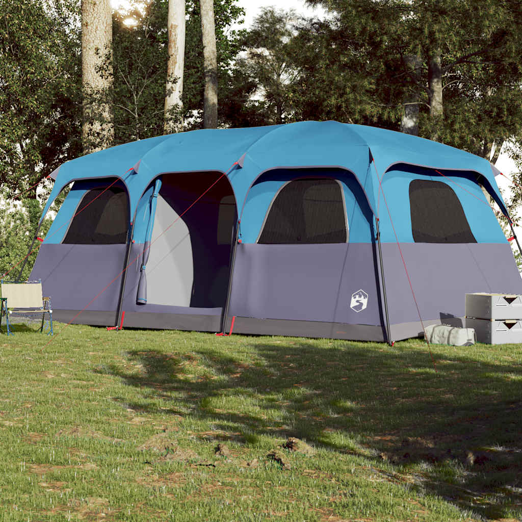 Tente familiale VidaXL 9 personnes imperméable bleue