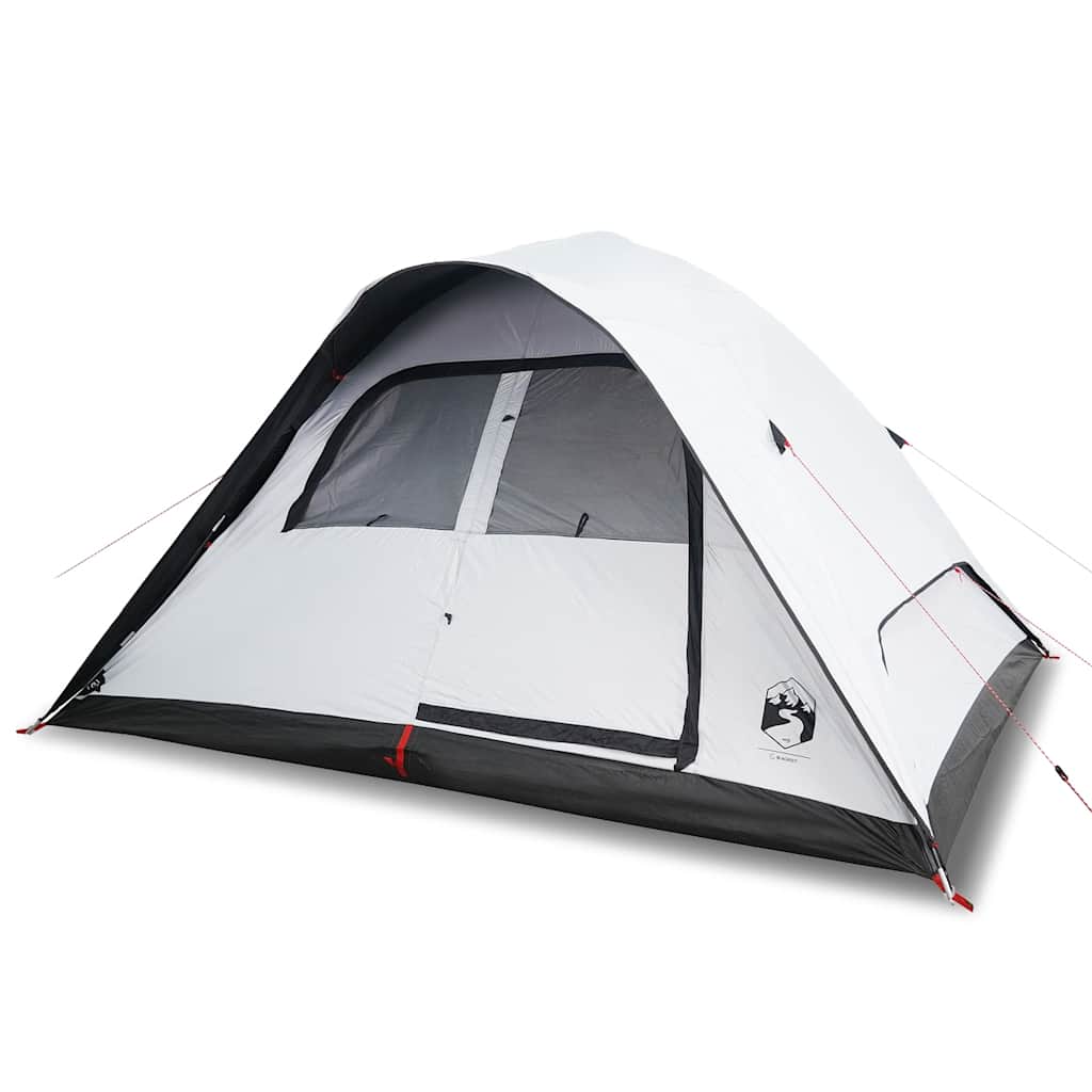 Tente dôme Vidaxl 6 personnes tissu occultant imperméable blanc