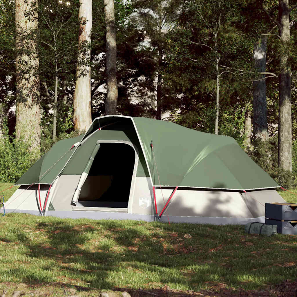 Tente dôme VidaXL 9 places imperméable vert