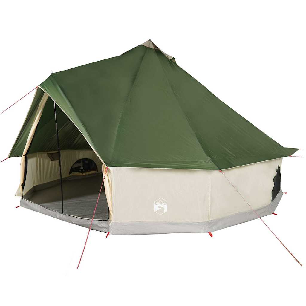 Tente tipi Vidaxl pour famille 12 personnes imperméable vert