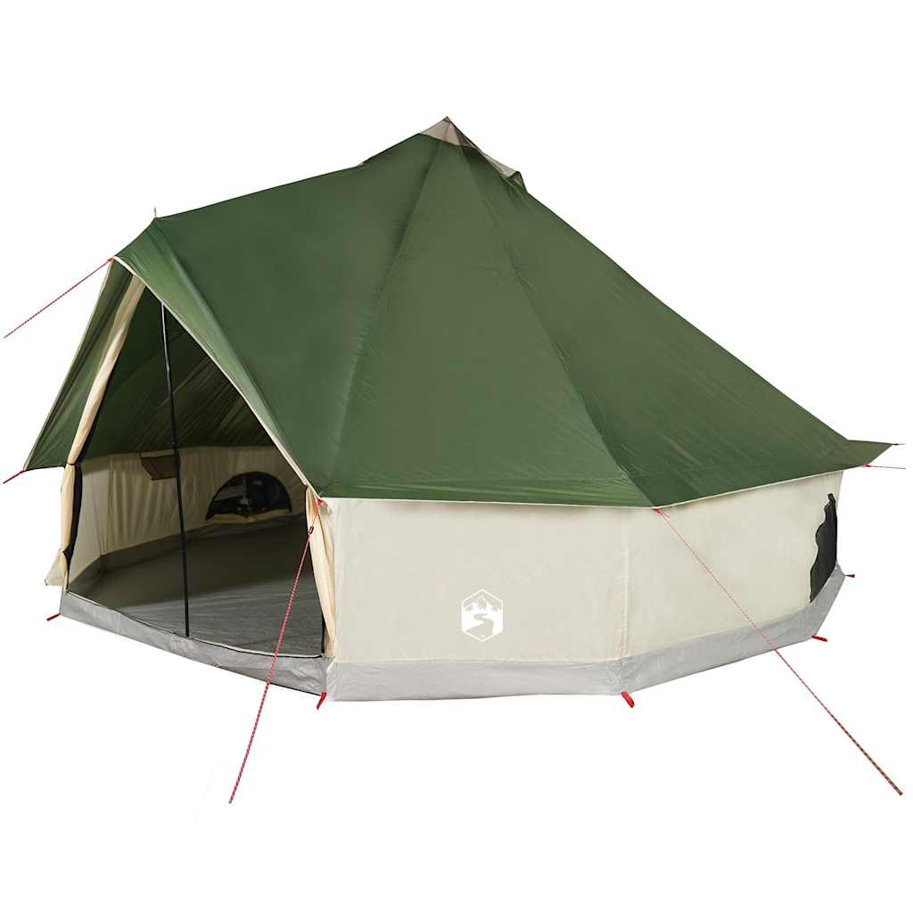 Tente tipi Vidaxl 10 personnes imperméable vert