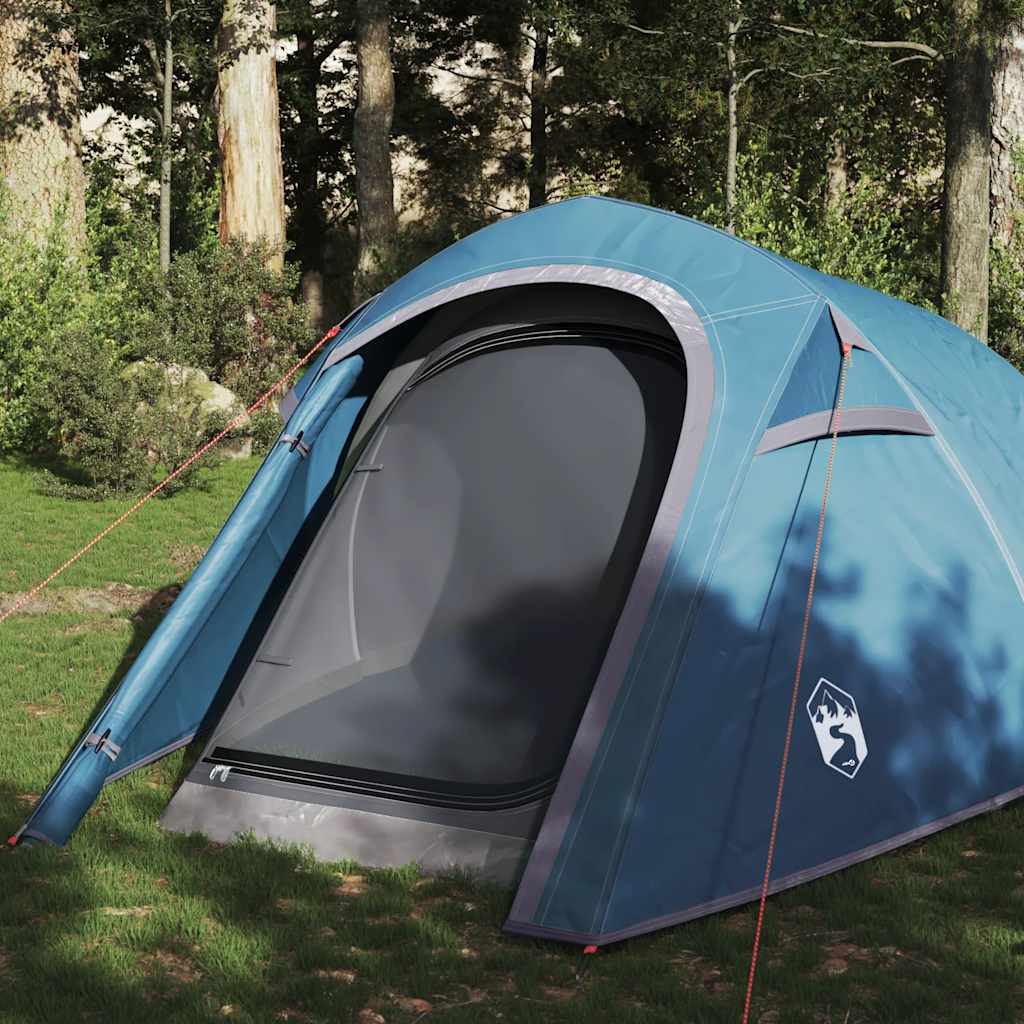 Tente tunnel VidaXL 3 personnes imperméable bleu