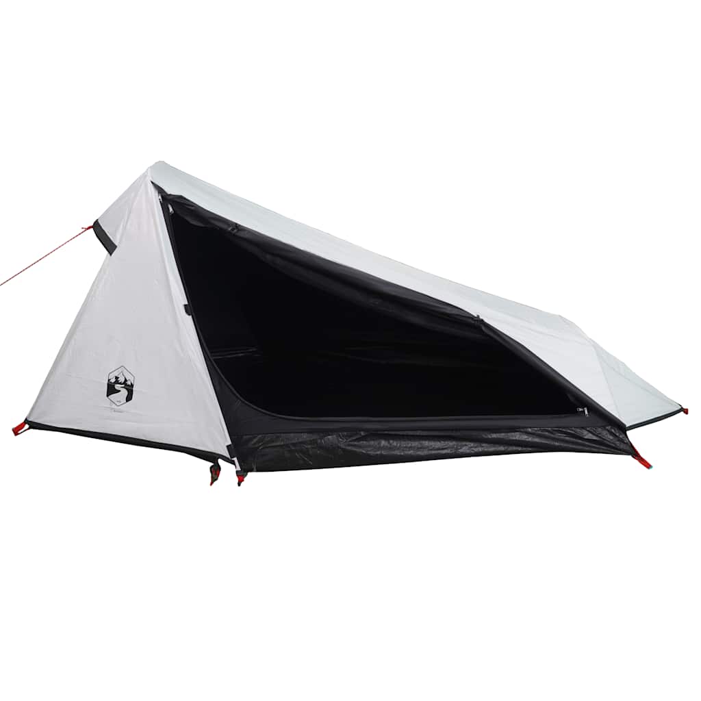 VidaXL tente tunnel 1 personne imperméable tissu occultant blanc