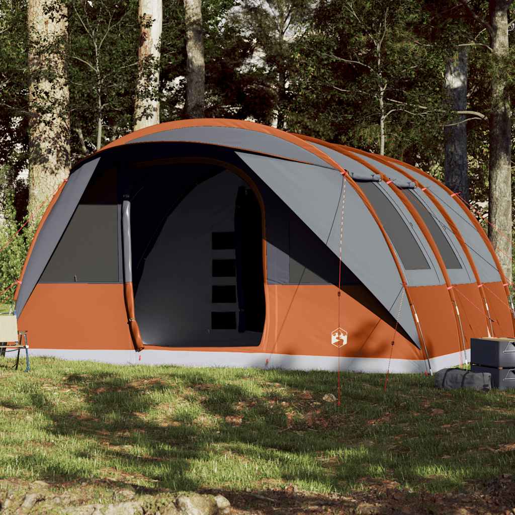 Tente tunnel Vidaxx 7 places imperméable gris et orange