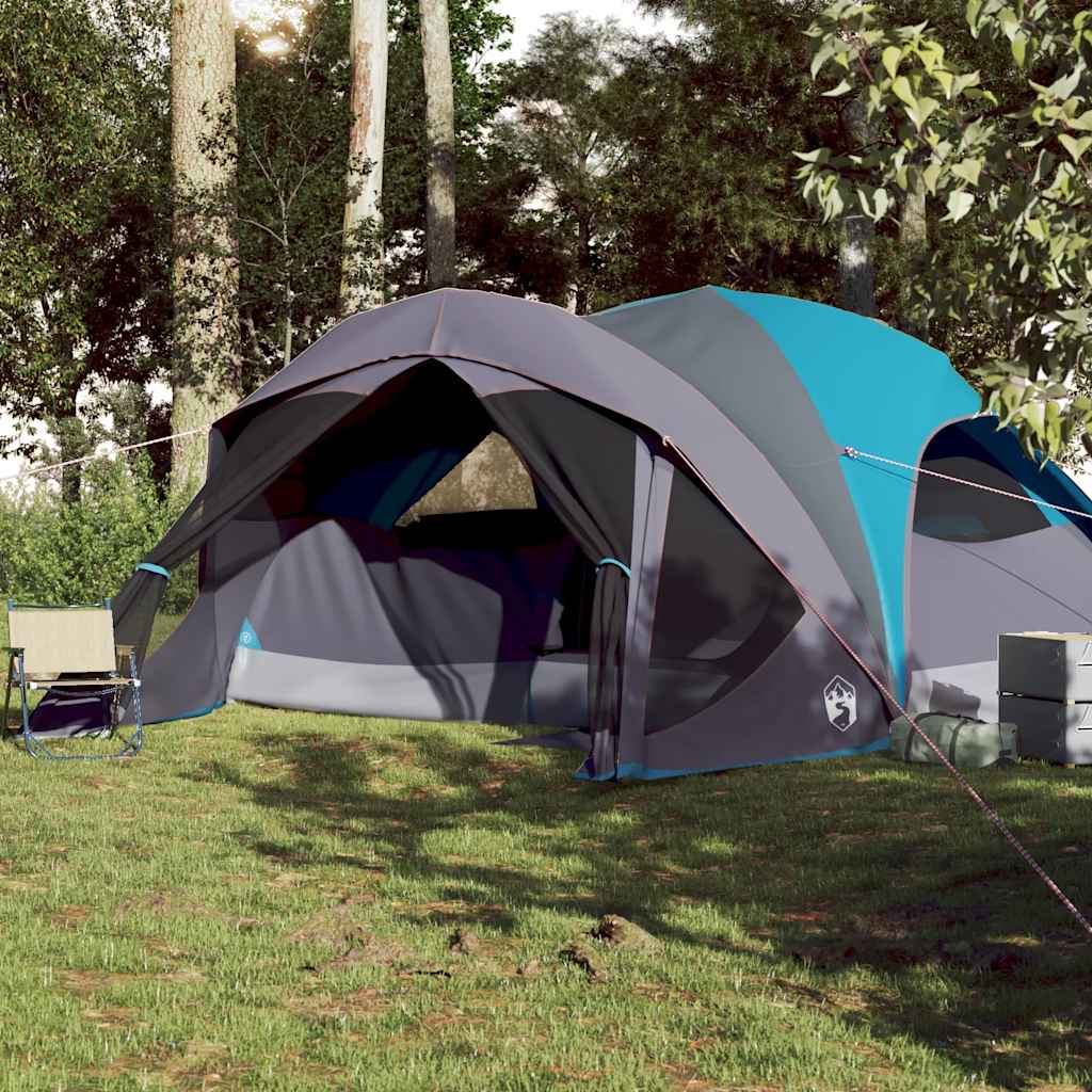 Tente familiale VidaXL 6 personnes imperméable bleue