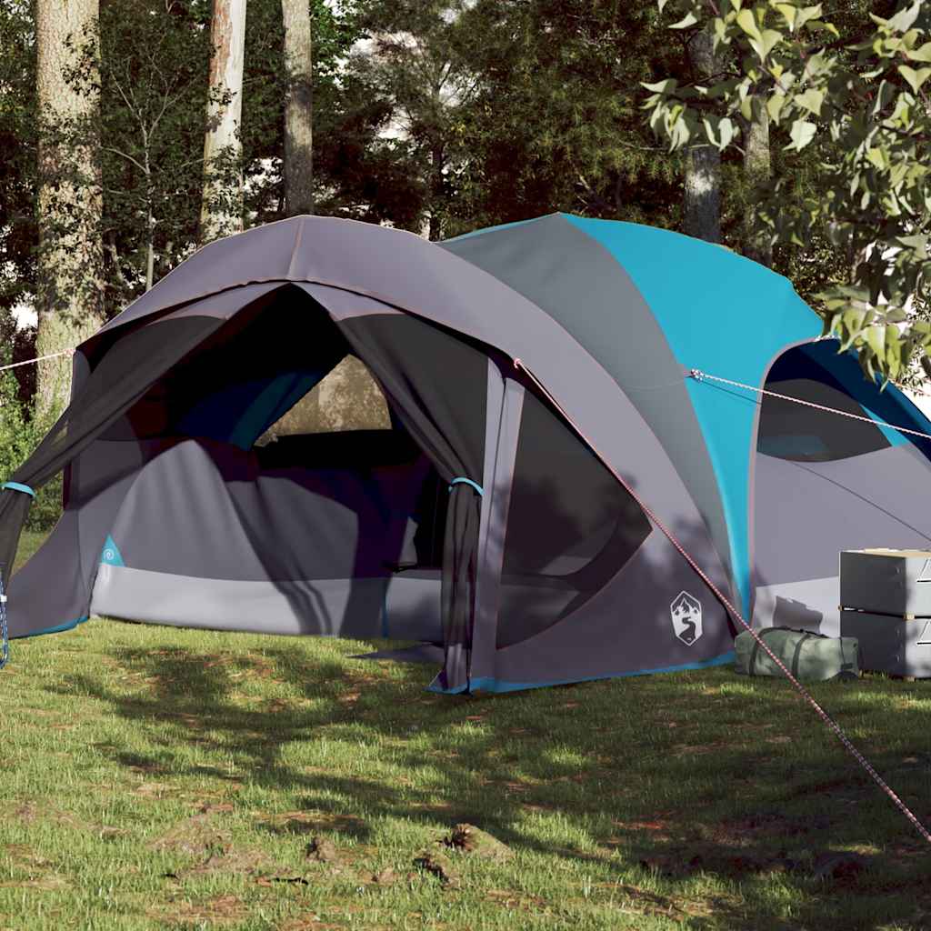 Tente familiale VidaXL 6 personnes imperméable bleue