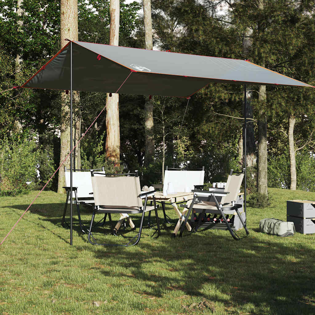Vidaxx auvent de camping étanche 360x294 cm gris et orange
